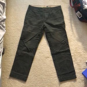 GAP lived-in olive green chinos